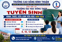 Tuyển sinh đào tạo giáo viên hình thức vừa làm vừa học năm 2026, ĐH Đồng Tháp